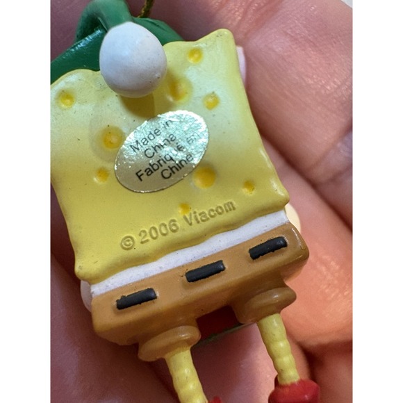 5 Mini Sponge Bob Squarepants Christmas Ornaments Nice Preowned Condition - Picture 6 of 7
